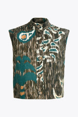 Cumbre Jungle Brown Print Vest