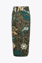Anidar Jungle Brown Print Skirt