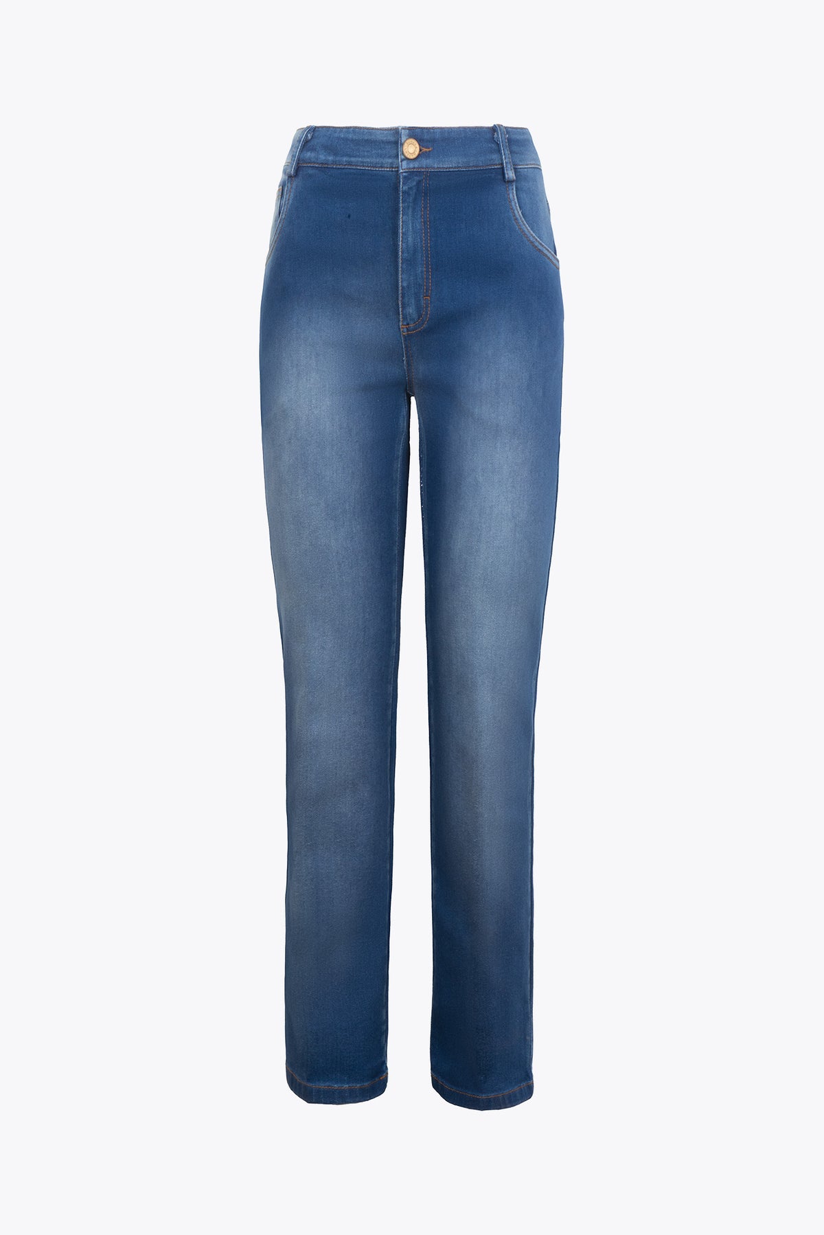 Cecil Leg Crop Blue Jeans