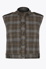 Canes Brown Tartan Vest