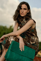 Anidar Jungle Brown Print Skirt
