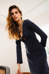 Amara Dress Deep Blue