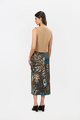 Anidar Jungle Brown Print Skirt