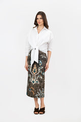 Anidar Jungle Brown Print Skirt