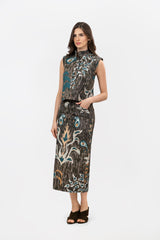 Anidar Jungle Brown Print Skirt