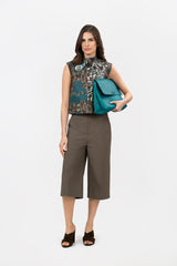 Cumbre Jungle Brown Print Vest