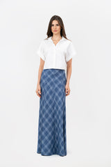 Remanso Skirt Blue Squares