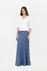 Remanso Skirt Blue Squares