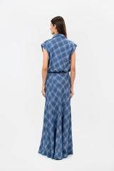 Eje Blue Squares Blouse