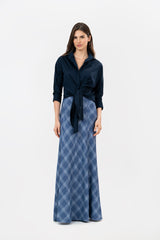 Remanso Skirt Blue Squares
