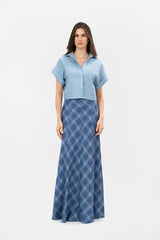 Remanso Skirt Blue Squares