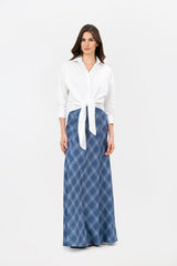 Remanso Skirt Blue Squares