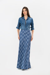 Remanso Skirt Blue Squares