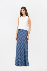 Remanso Skirt Blue Squares