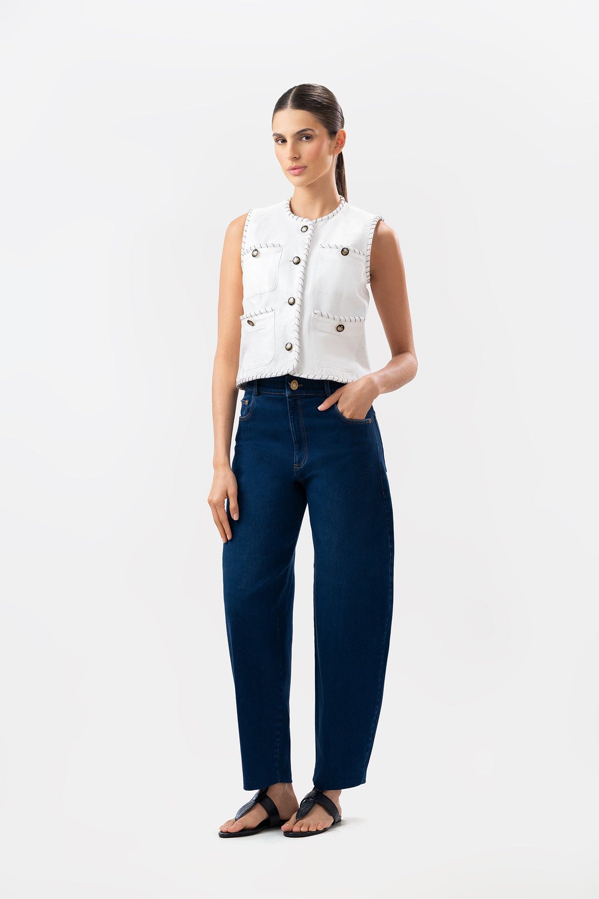 Claudine Ivory Vest