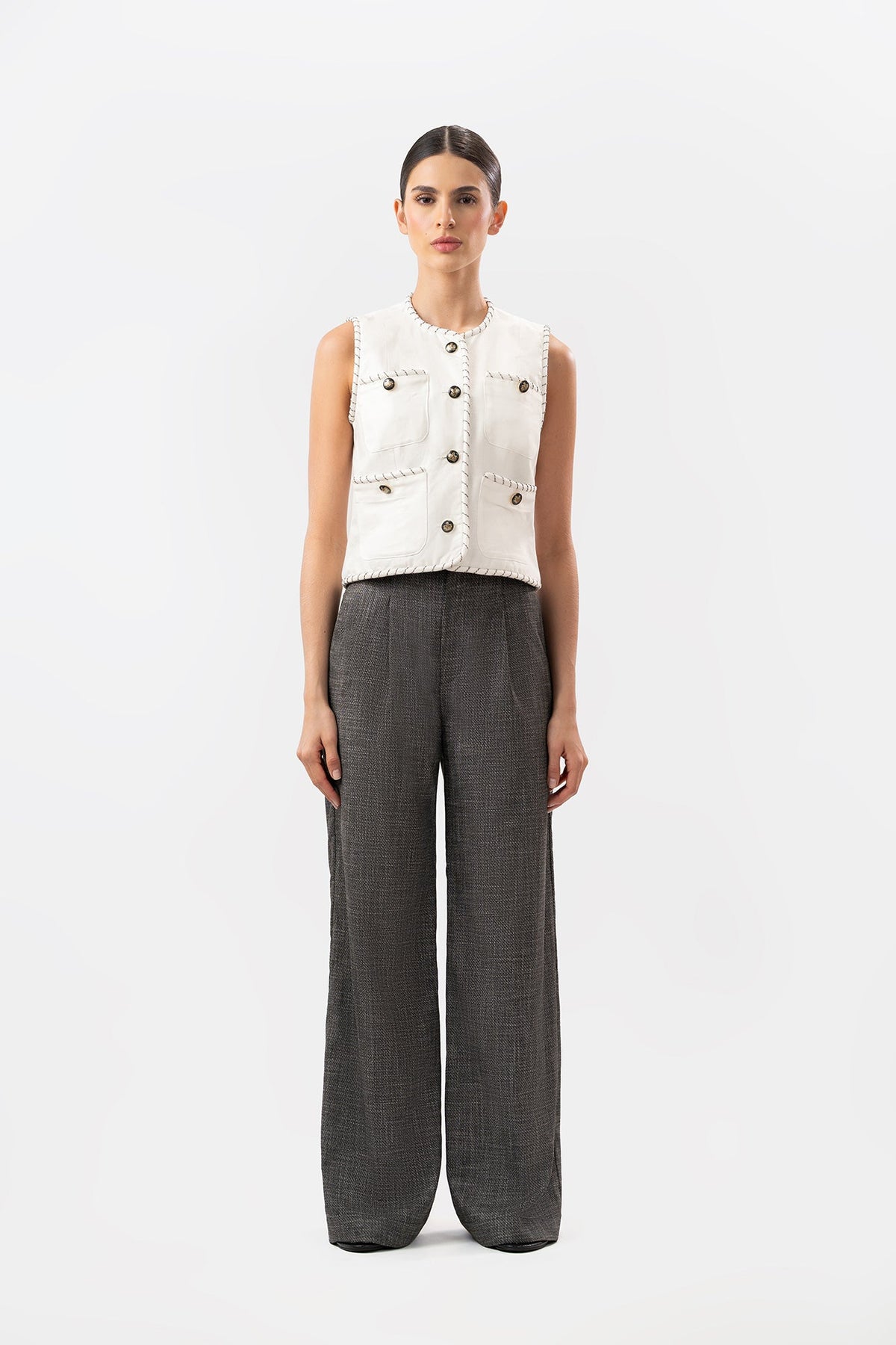 Claudine Ivory Vest