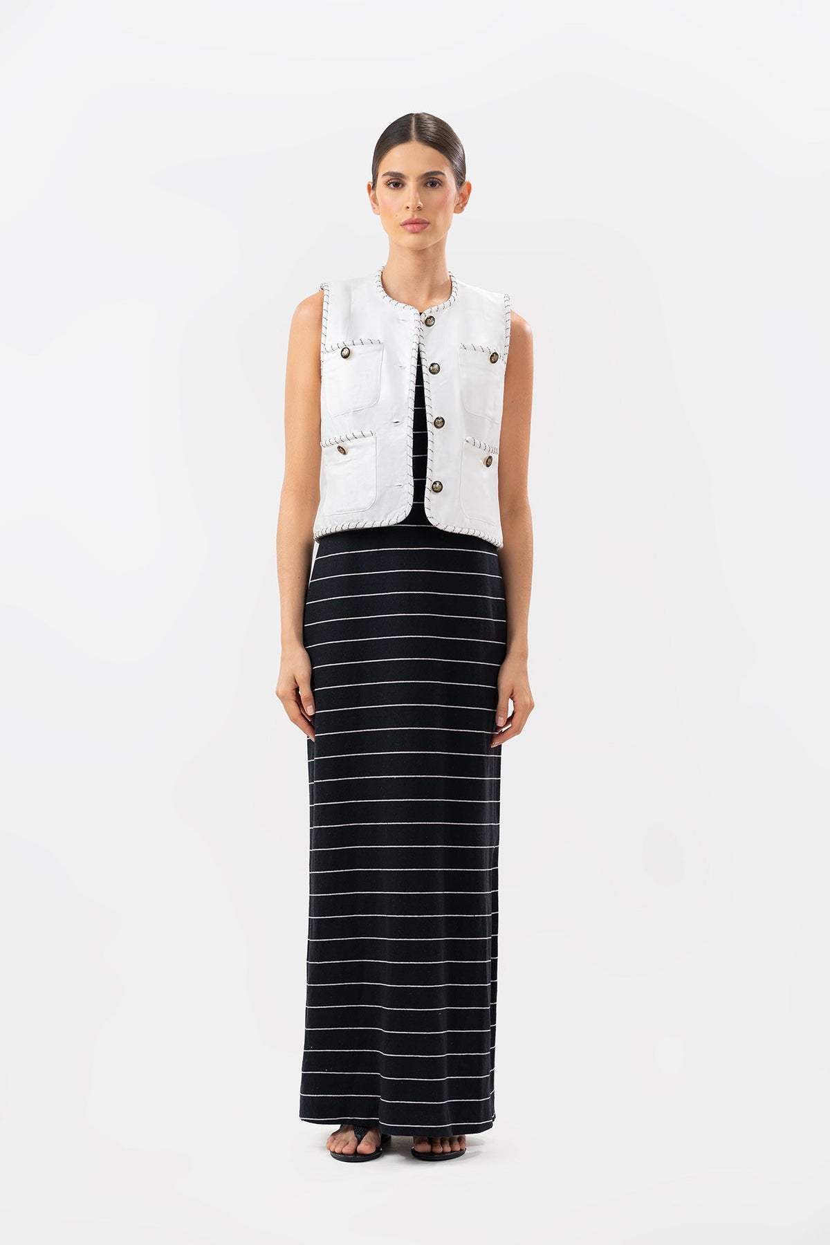 Claudine Ivory Vest