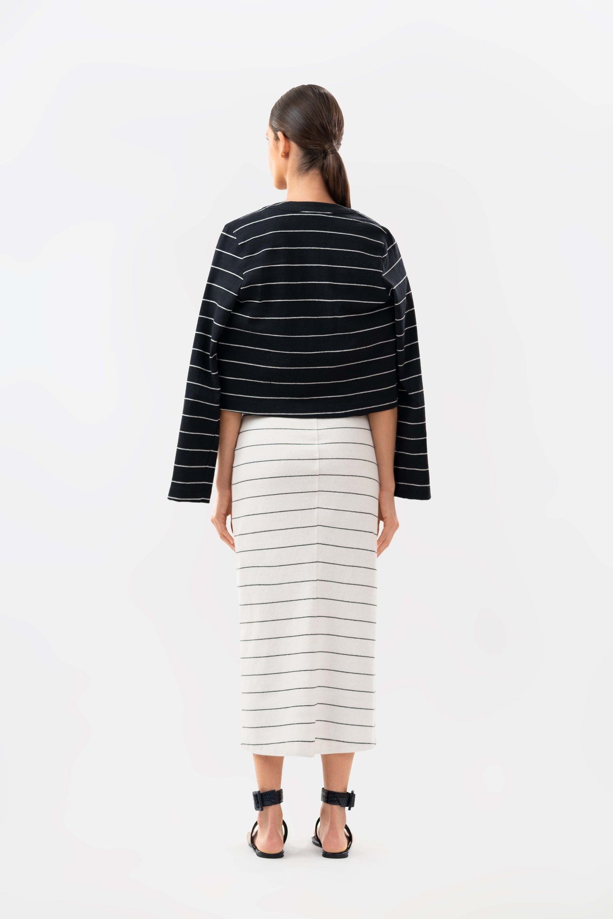 Lison Ivory Black Sweater