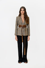 Kiwa Camel Tartan Blazer