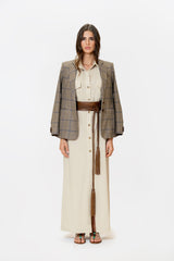 Kiwa Camel Tartan Blazer