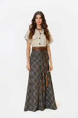 Real Brown Tartan Skirt