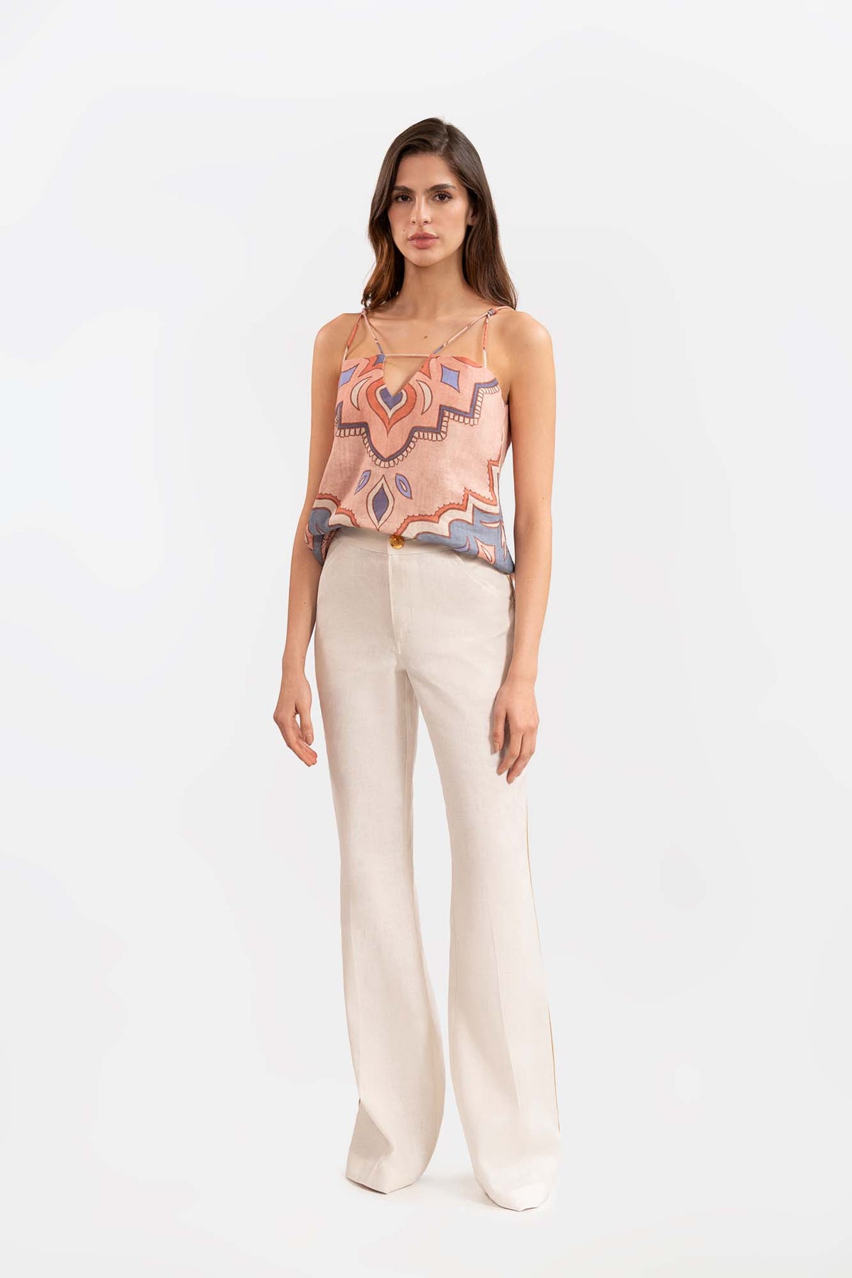 Capella Pink Blue Blouse