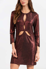 Calista Burgundy Dress