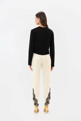 Ivara Ivory Black Pants