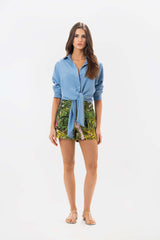 Halen Tencel Blue Shirt