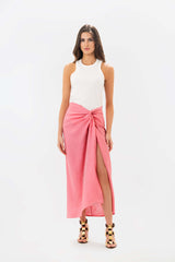 Elara Lava Red Skirt
