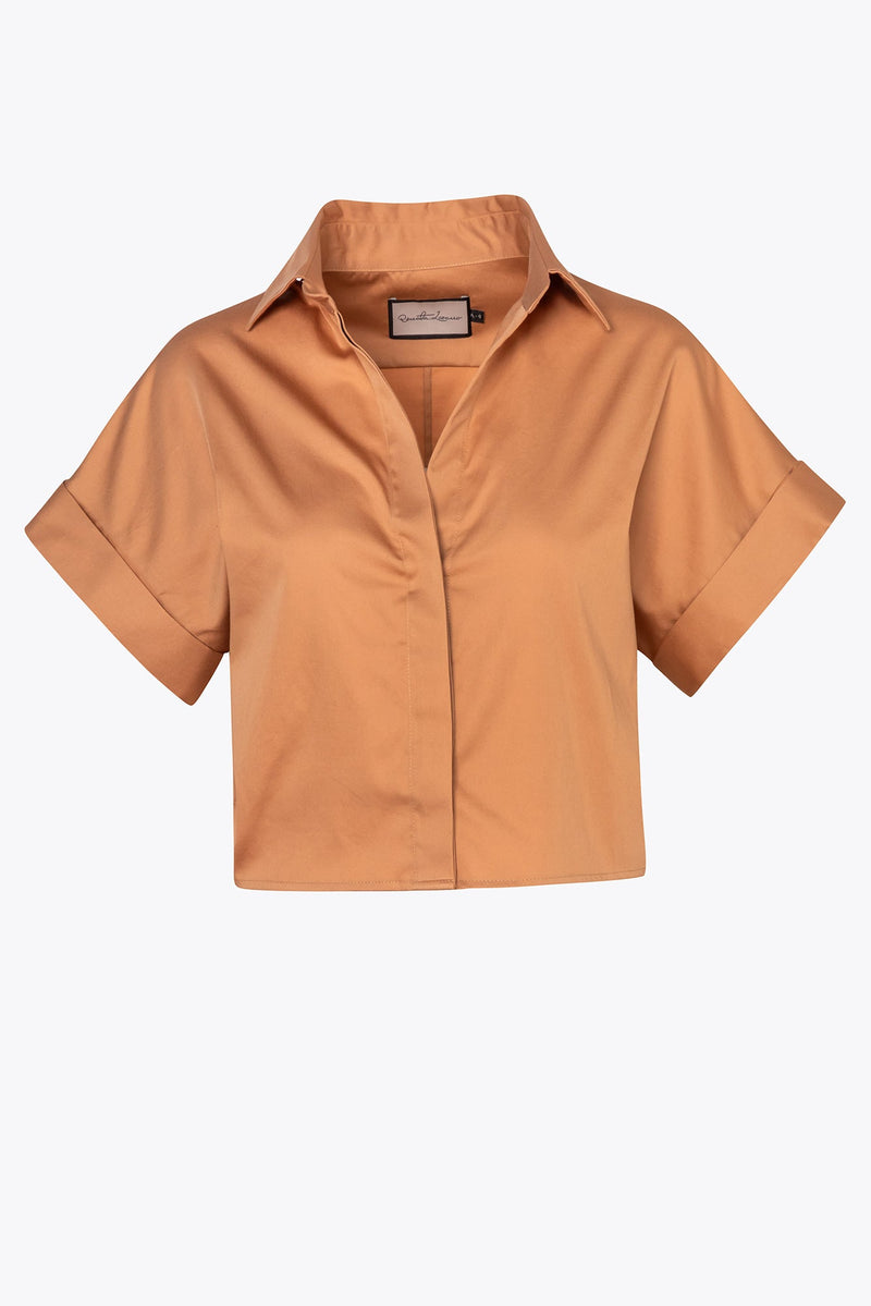 Betania Camel Crop Shirt