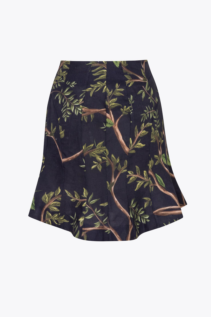 Cardenal Short Linen Skirt