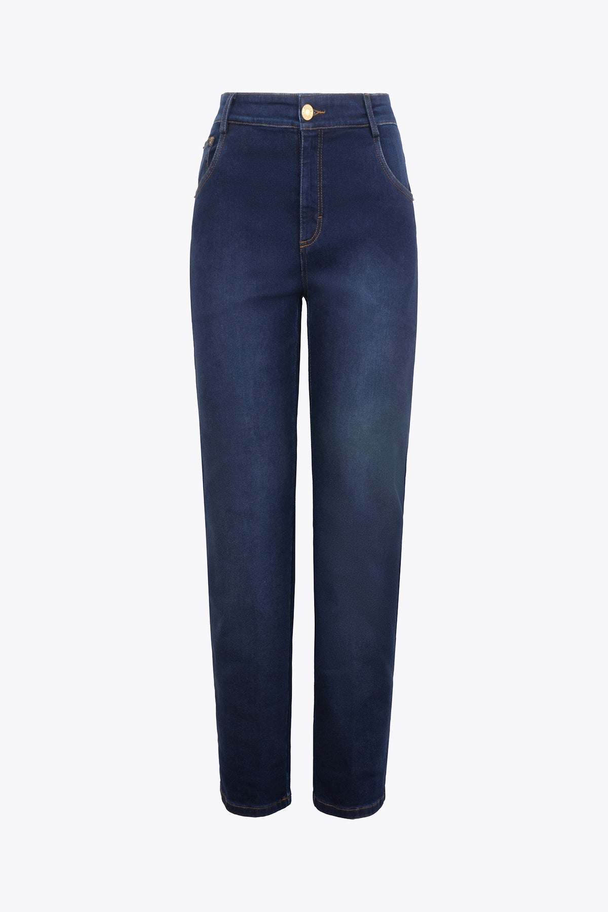 Cecil Leg Crop Dark Blue Jeans