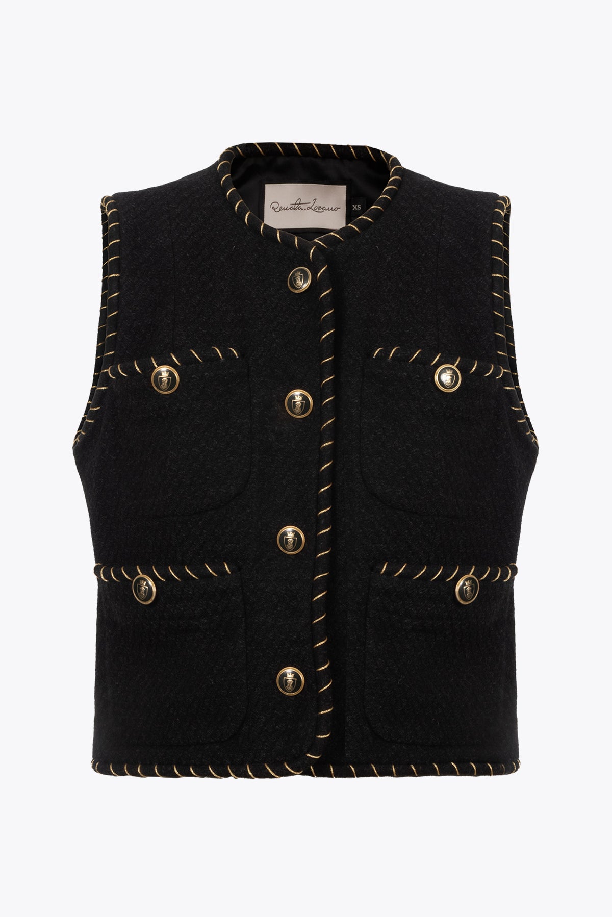 Claudine Black Vest
