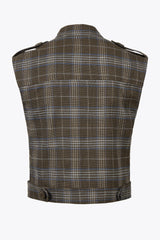 Canes Brown Tartan Vest
