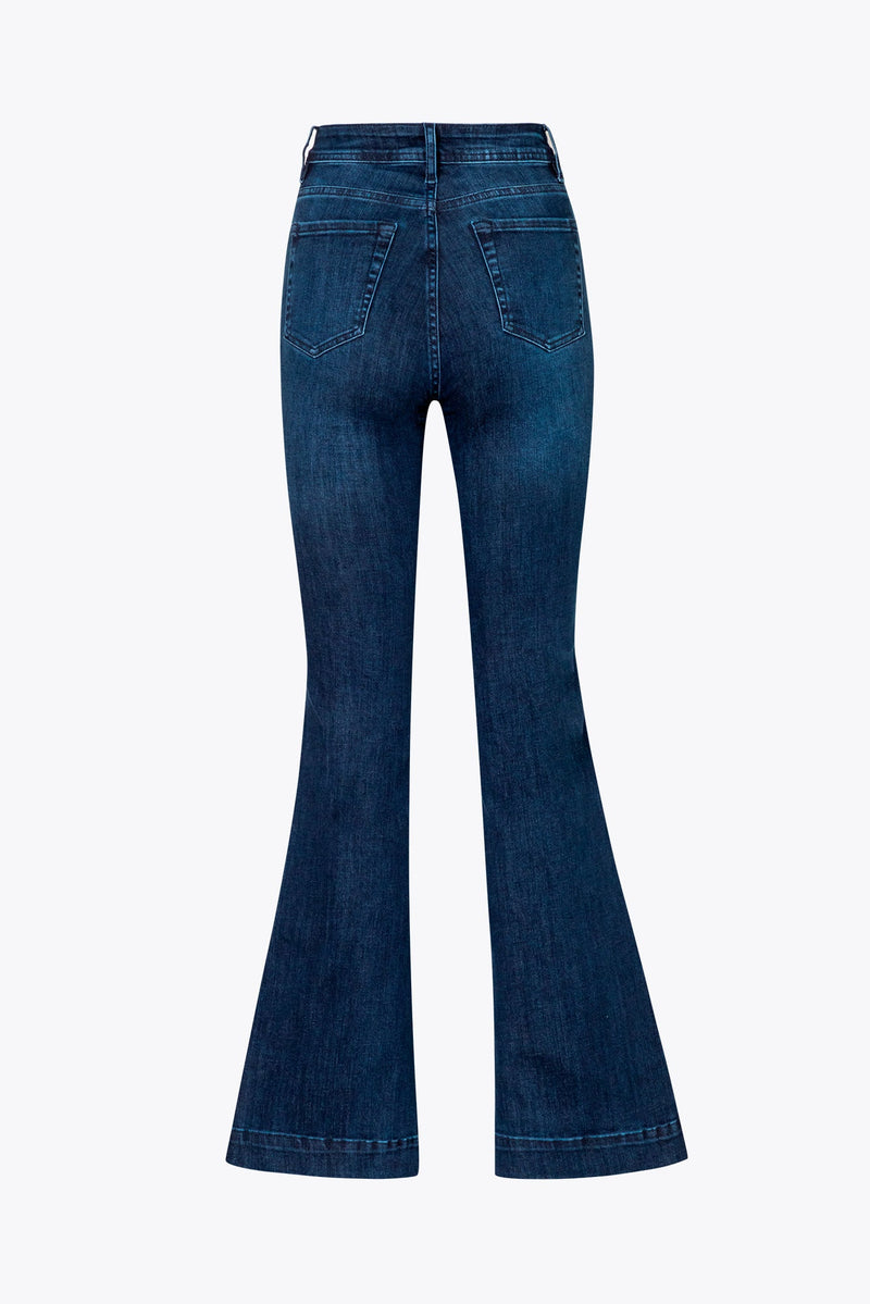 Flared Dark Blue Jeans