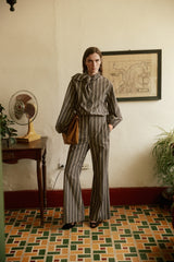 Leza Gray Stripes Pants