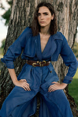 Trama Blue Jumpsuit