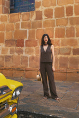 Aliana Earthy Brown Blouse