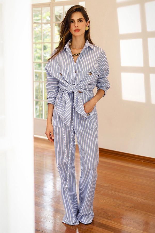 Jaipur Pants Blue Stripes