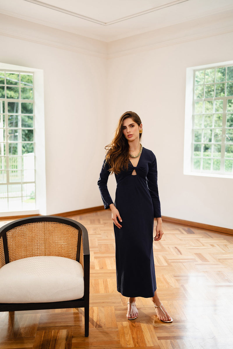 Amara Dress Deep Blue