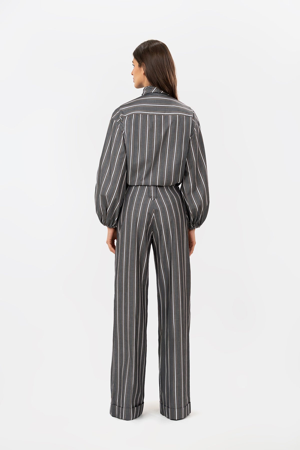 Leza Gray Stripes Pants