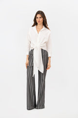 Leza Gray Stripes Pants