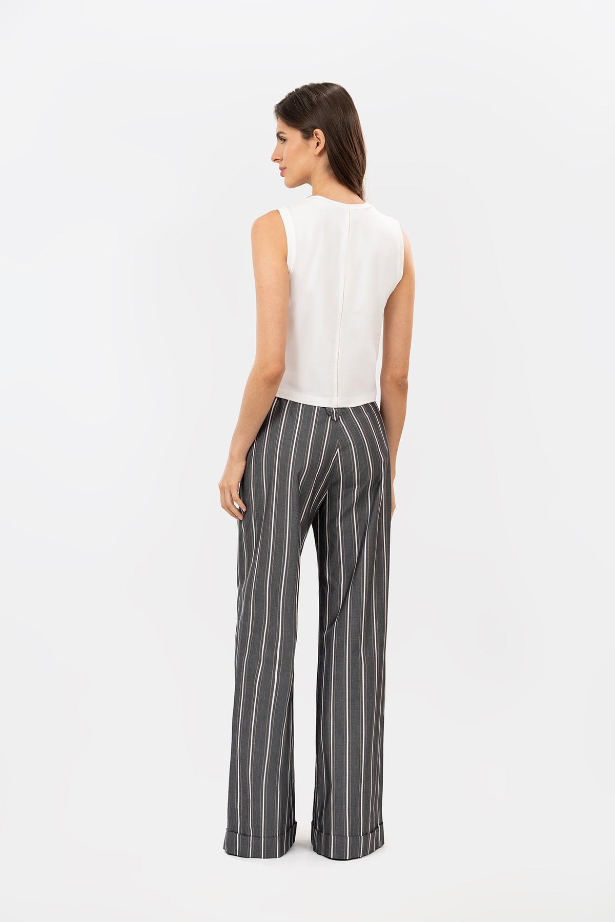 Leza Gray Stripes Pants