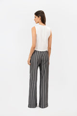 Leza Gray Stripes Pants