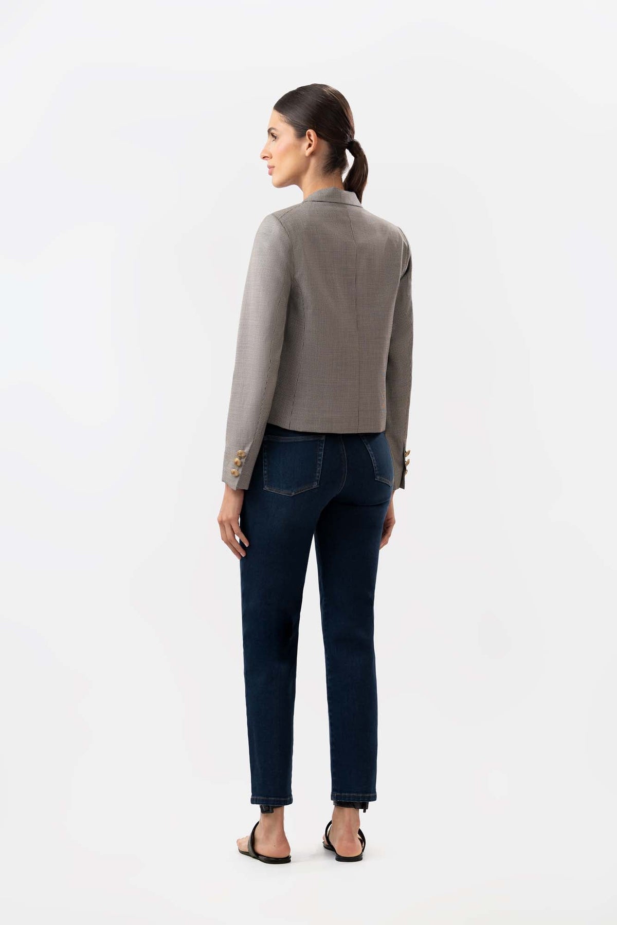 Cecil Leg Crop Dark Blue Jeans