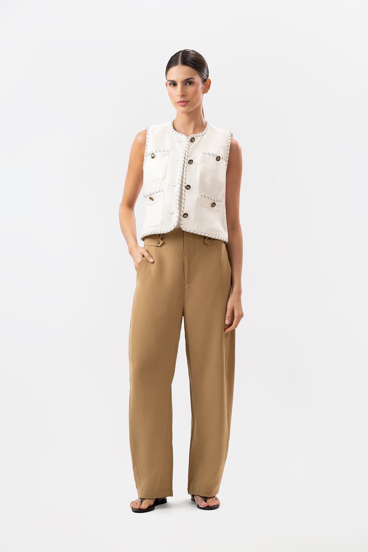 Claudine Ivory Vest