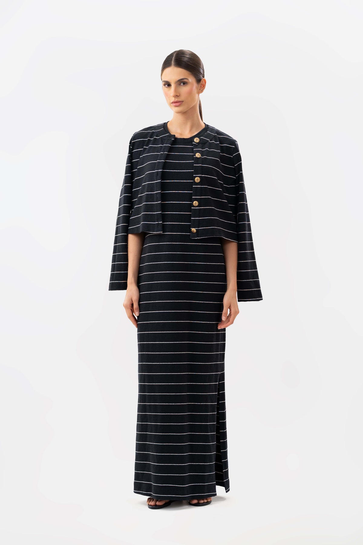 Lison Ivory Black Sweater