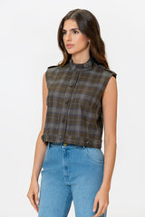 Canes Brown Tartan Vest