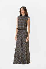 Real Brown Tartan Skirt